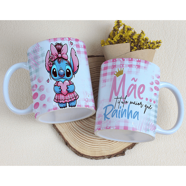 10 Artes para Caneca Dia das Mães Stitch Arquivo Editável 19