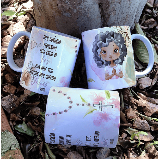 16 Artes para Caneca Primeira Eucaristia Menino e Menina Arquivo Editável 6