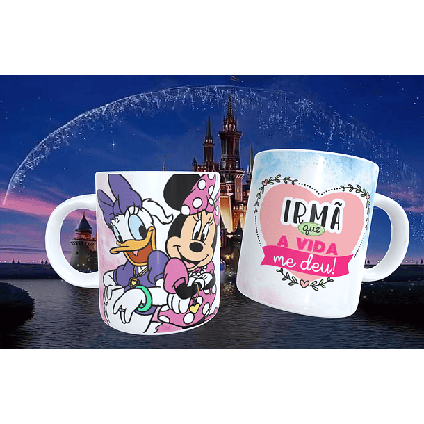 20 Artes para Caneca Amizade Disney Arquivo Editável  5