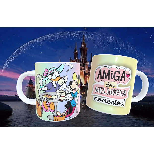 20 Artes para Caneca Amizade Disney Arquivo Editável  14