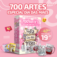 Mega Pacote Artes para Caneca Dia das Mães Completo Pack 3 em 1