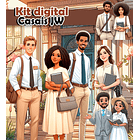 Kit Digital Casal Jw Arquivos em Png   1