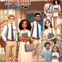 Kit Digital Casal Jw Arquivos em Png  