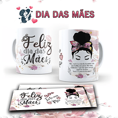 15 Artes para Caneca Dia das Mães Arquivo em Editável  