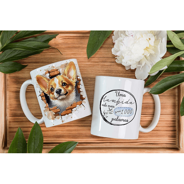 5 Artes para Caneca Pets Dogs 3D Arquivo em Editável 4