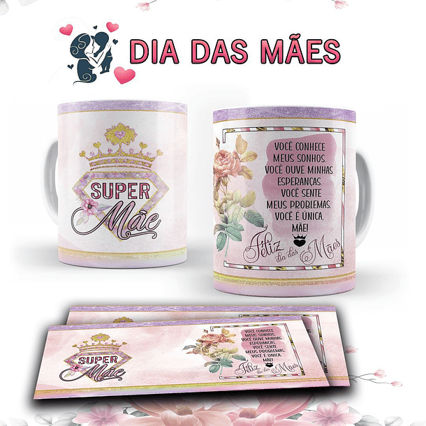 15 Artes para Caneca Dia das Mães Arquivo em Editável   5