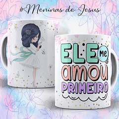 9 Artes para Caneca Menina de Jesus Arquivo em Editável 
