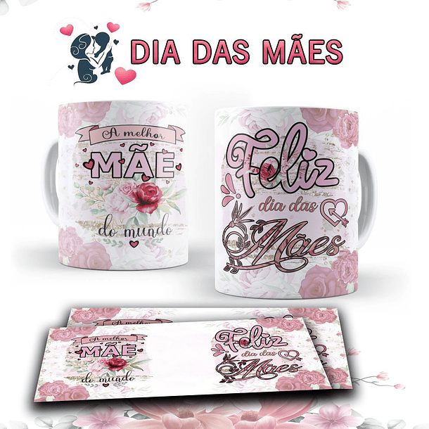 15 Artes para Caneca Dia das Mães Arquivo em Editável   8