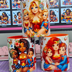 30 Artes para Canecas Dia das Mães Mulher Maravilha Arquivo Jpg