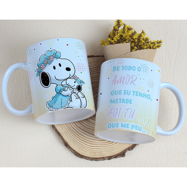 20 Artes para Canecas Snoopy Dia das Mães Arquivo Editável 3