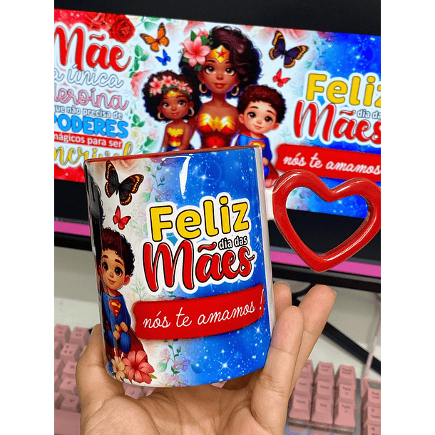 30 Artes para Canecas Dia das Mães Mulher Maravilha Arquivo Jpg 6