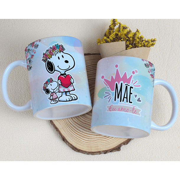 20 Artes para Canecas Snoopy Dia das Mães Arquivo Editável 7