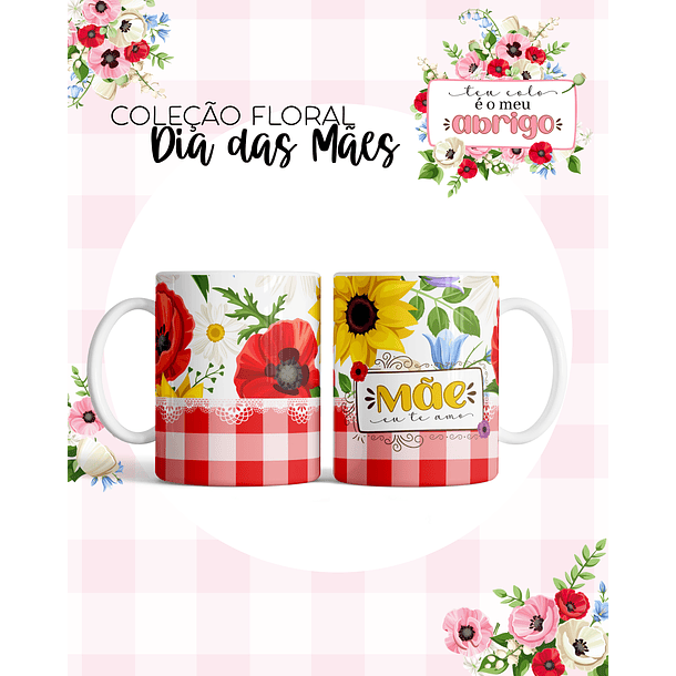 Kit Digital Floral Dia das Mães Arquivos em Png  4