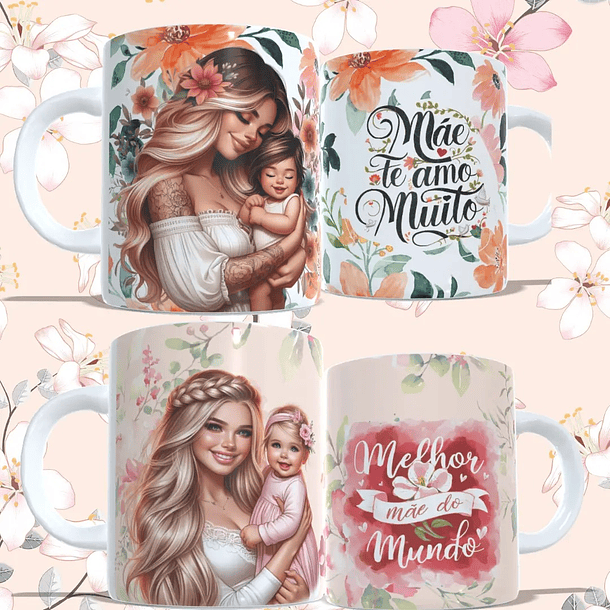 5 Artes para Caneca Dia das Mães Arquivo em Jpg 3