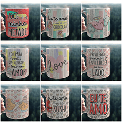 10 Artes para Caneca Dia dos Namorados Arquivo em Jpg 