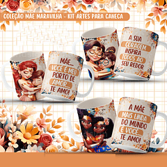15 Artes para Caneca Mãe Maravilha Dia das Mães Arquivo em Jpg  