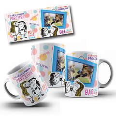 Arte Caneca Só dá eu e meu parceiro, eu e o casca de bala Arquivo em Jpg