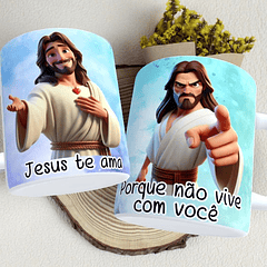 Arte Caneca Jesus te ama porque não vive com você Arquivo em Jpg