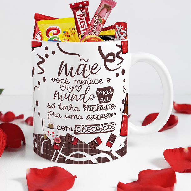 28 Artes para Caneca Dia da Mães Chocolate Arquivos Editável + Jpg 2
