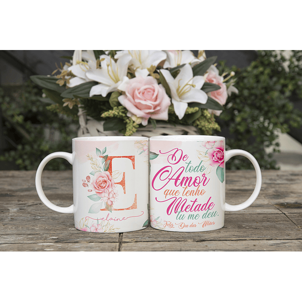 25 Artes para Caneca Alfabeto Floral Dia das Mães Arquivos em Jpg 3