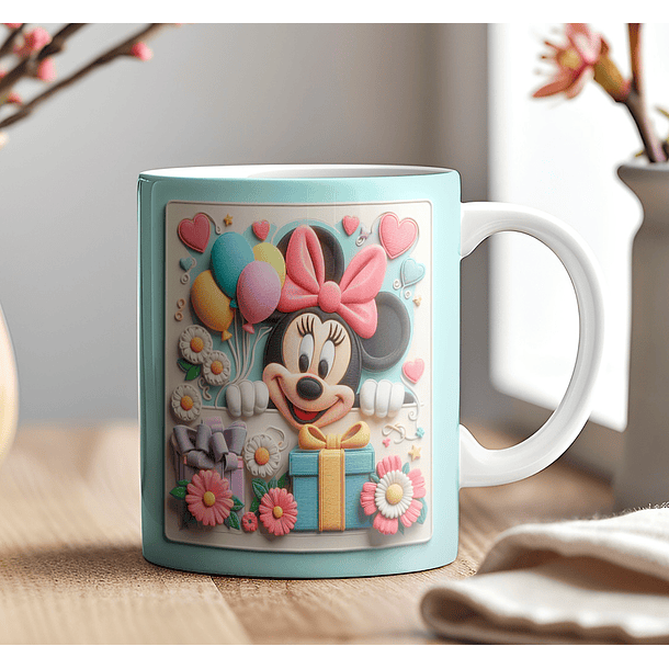 9 Artes para Caneca Aniversário Disney 3d Arquivos em Jpg 6