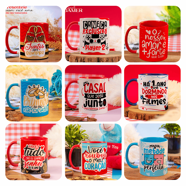 27 Artes para Caneca Dia dos Namorados Arquivo em Jpg 1