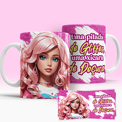 6 Artes Caneca Barbie Arquivos Editável