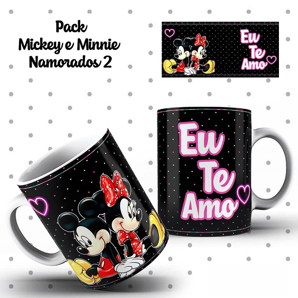 10 Artes Caneca Dia dos Namorados Mickey e Minnie Arquivos Editáveis 4