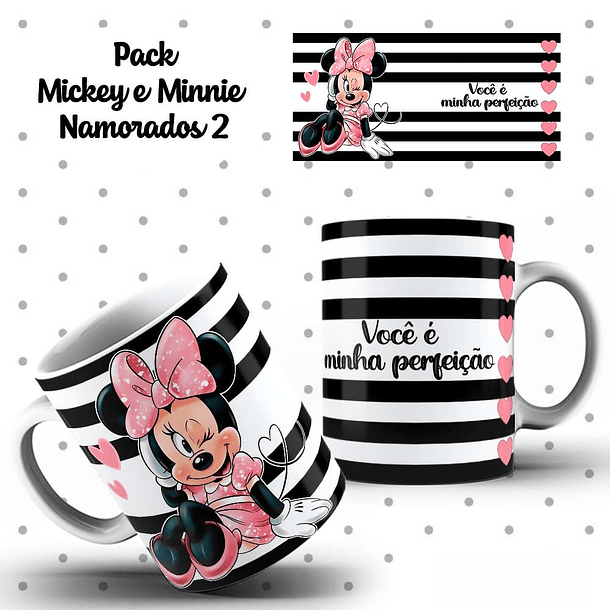 10 Artes Caneca Dia dos Namorados Mickey e Minnie Arquivos Editáveis 6
