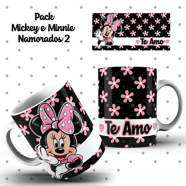 10 Artes Caneca Dia dos Namorados Mickey e Minnie Arquivos Editáveis 7