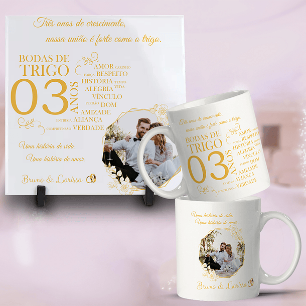25 Artes Caneca e Azulejo Bodas de Casamento arquivo Editável  3