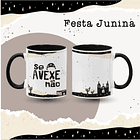8 Artes para Caneca São João Festa Junina Xilografia Arquivo em Jpg 7