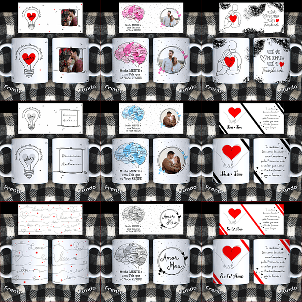 25 Artes para Caneca Dia dos Namorados em Linhas Arquivo em Jpg 3