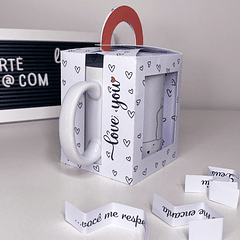 Artes para Caneca Dia dos Namorados e Maleta Motivos para te amar Arquivo Editável 