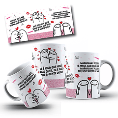 Arte para Caneca Porque você não larga de bobeira e vem me dar um beijo? Arquivo em Jpg 