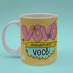 Arte Caneca Vovó Amamos Você Dia dos Avós Arquivo Png