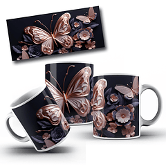 12 Artes para Caneca Borboleta 3d Arquivo em Jpg