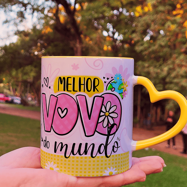 Arte Caneca Melhor Vovó do Mundo Dia dos Avós Arquivo Png