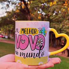 Arte Caneca Melhor Vovó do Mundo Dia dos Avós Arquivo Png