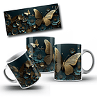 12 Artes para Caneca Borboleta 3d Arquivo em Jpg 7