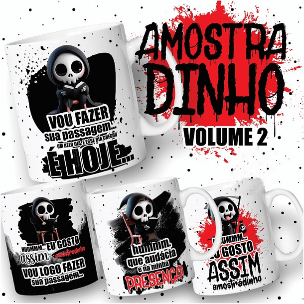 4 Artes Caneca Eu gosto Assim Amostradinho Arquivo Editável 1