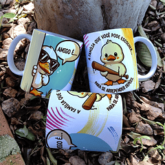 7 Artes para Caneca Amizade Patinho Arquivo em Arquivo Editável
