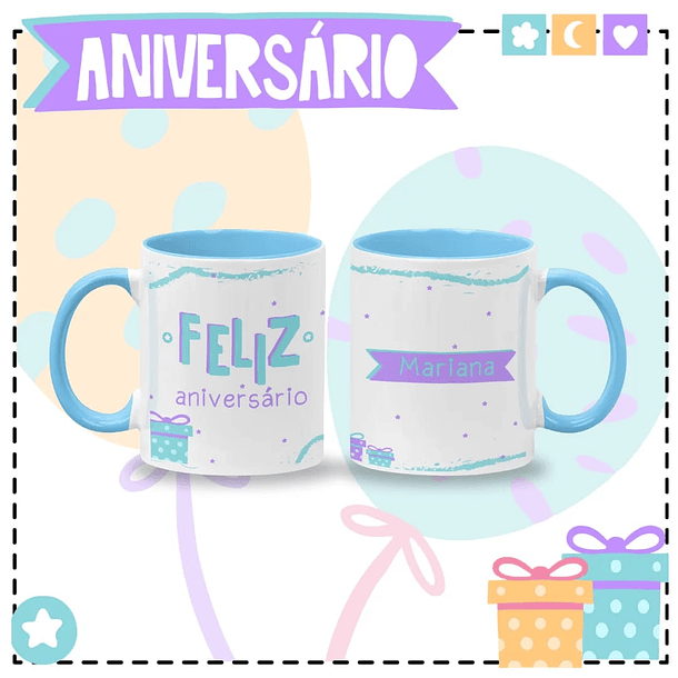 8 Artes para Caneca Aniversário Arquivo em Jpg  6