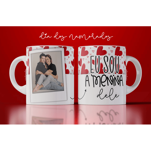 Arte Caneca Eu Sou A Menina Dele Arquivo Png