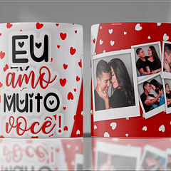 Arte Caneca Eu Amo Muito Você! Arquivo Png