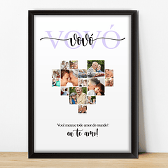 Arte Quadro Vovó Você Merece Todo Amor Do Mundo Dia dos Avós Incluso Versão Masculina Arquivo Png