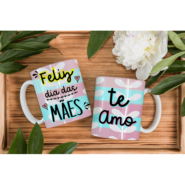 Arte Caneca Feliz Dia Das Mães Te Amo Arquivo Png 1