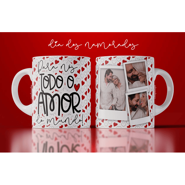 Arte Caneca Para Nós Todo O Amor Do Mundo Arquivo Png