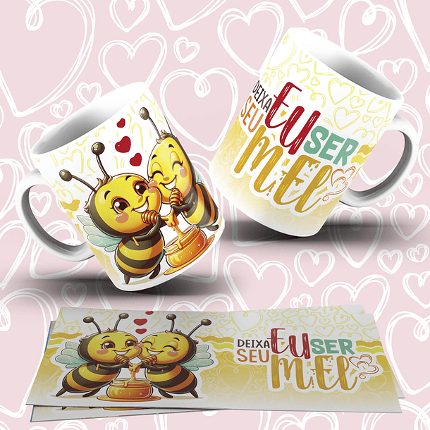 Arte Caneca Deixa Eu Ser Seu Mel Arquivo Png