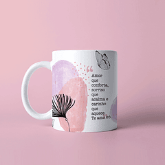 Arte Caneca Amor Que Conforta, Sorriso, Que Acalma e Carinho Que Aquece Te Amo Vó Arquivo Png